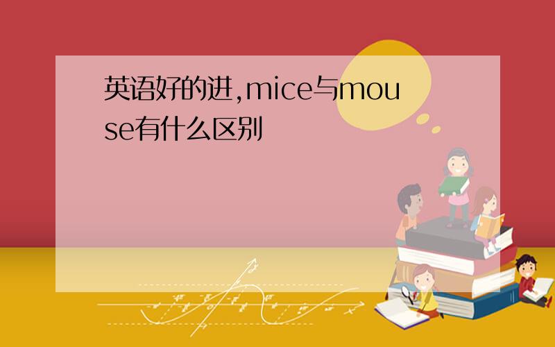 英语好的进,mice与mouse有什么区别