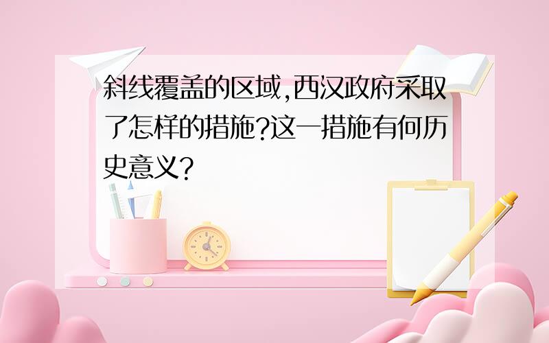 斜线覆盖的区域,西汉政府采取了怎样的措施?这一措施有何历史意义?