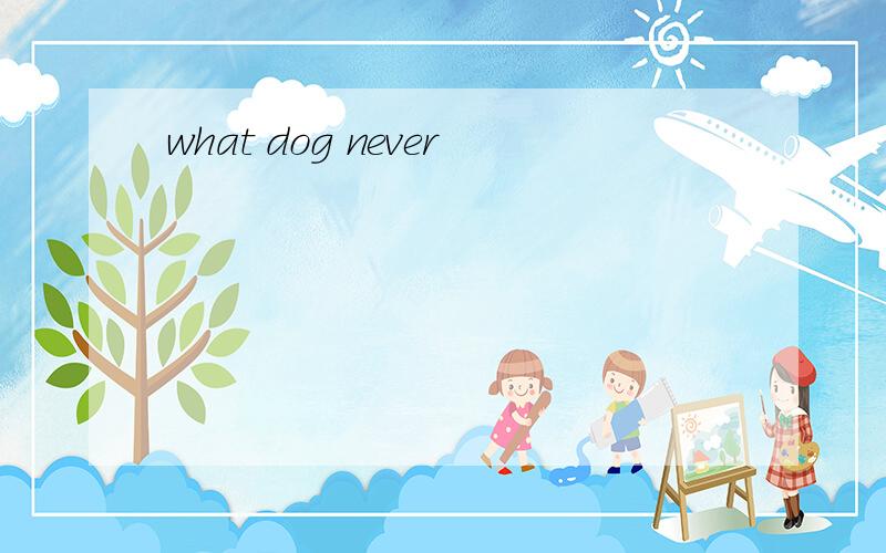 what dog never