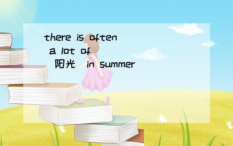 there is often a lot of ___ (阳光)in summer