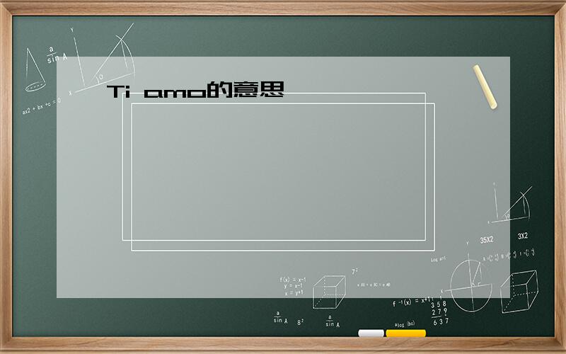 Ti amo的意思