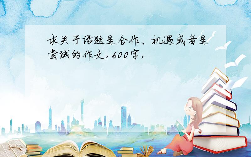 求关于话题是合作、机遇或者是尝试的作文,600字,