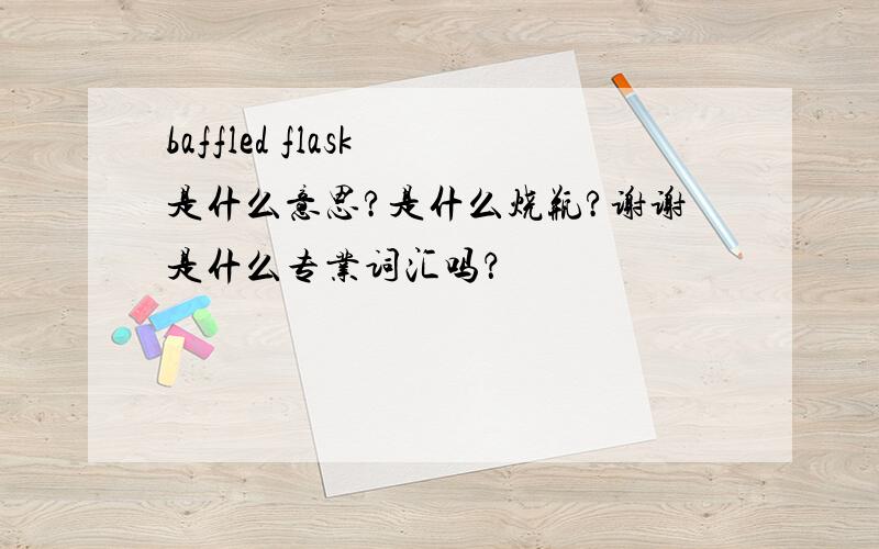 baffled flask 是什么意思?是什么烧瓶?谢谢是什么专业词汇吗？