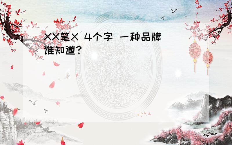 XX笔X 4个字 一种品牌 谁知道?