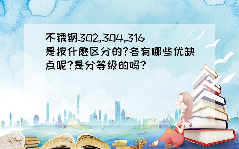 不锈钢302,304,316是按什麽区分的?各有哪些优缺点呢?是分等级的吗?