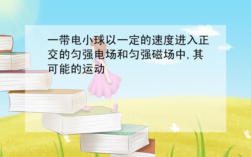 一带电小球以一定的速度进入正交的匀强电场和匀强磁场中,其可能的运动