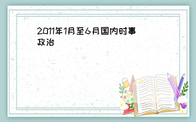 2011年1月至6月国内时事政治