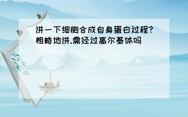 讲一下细胞合成自身蛋白过程?粗略地讲.需经过高尔基体吗