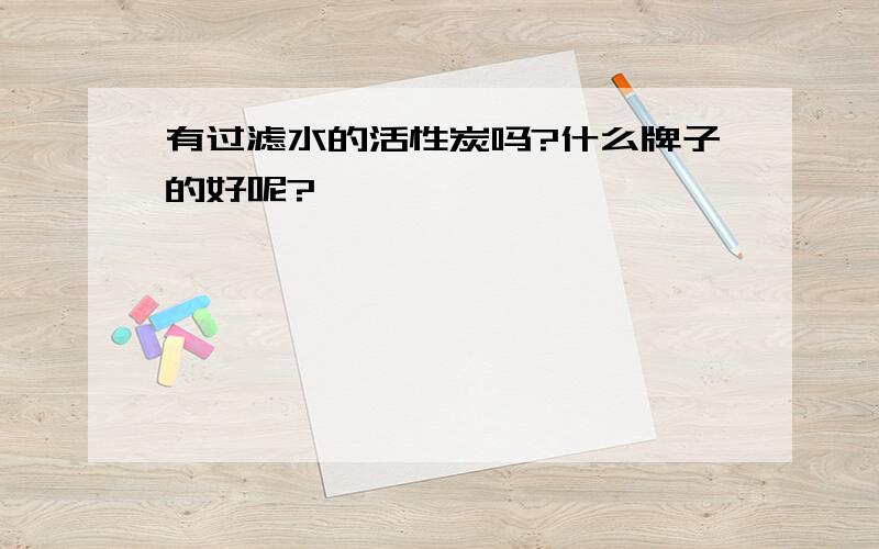 有过滤水的活性炭吗?什么牌子的好呢?