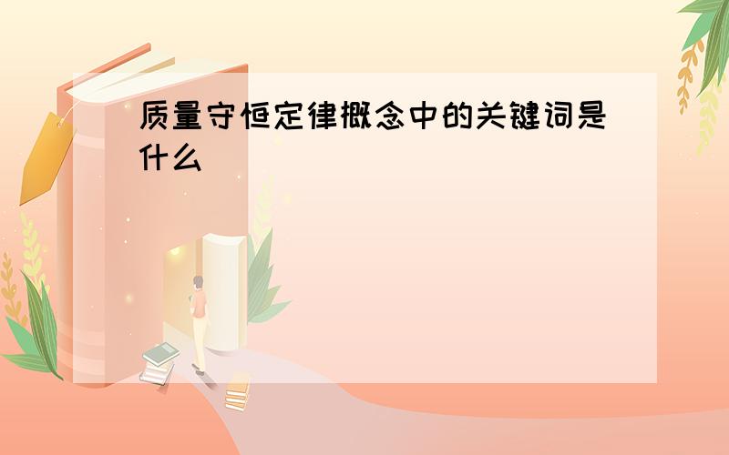 质量守恒定律概念中的关键词是什么