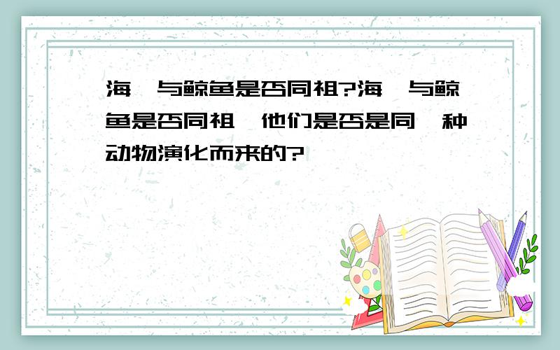 海豚与鲸鱼是否同祖?海豚与鲸鱼是否同祖,他们是否是同一种动物演化而来的?