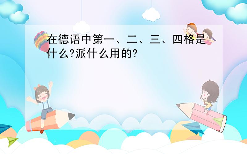 在德语中第一、二、三、四格是什么?派什么用的?