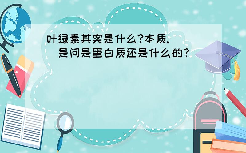 叶绿素其实是什么?本质.```是问是蛋白质还是什么的？