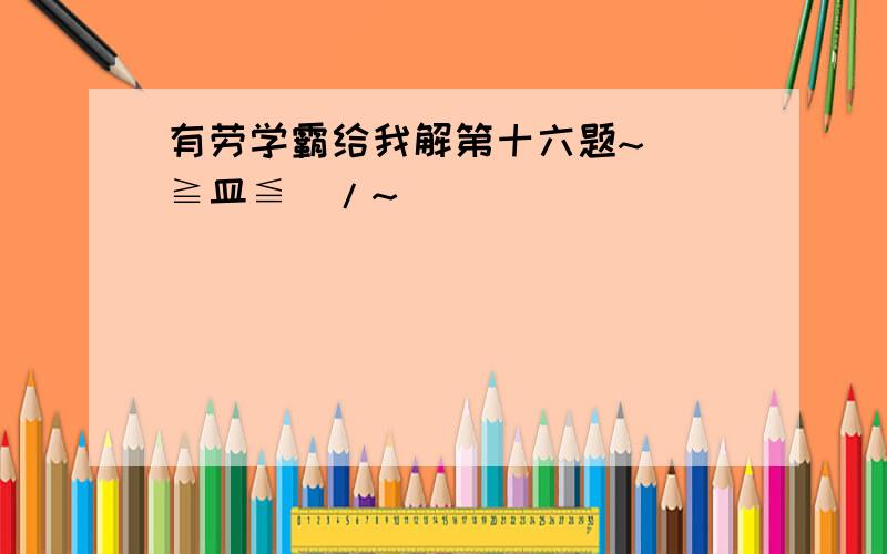 有劳学霸给我解第十六题~\(≧皿≦)/~