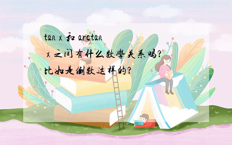 tan x 和 arctan x 之间有什么数学关系吗?比如是倒数这样的?