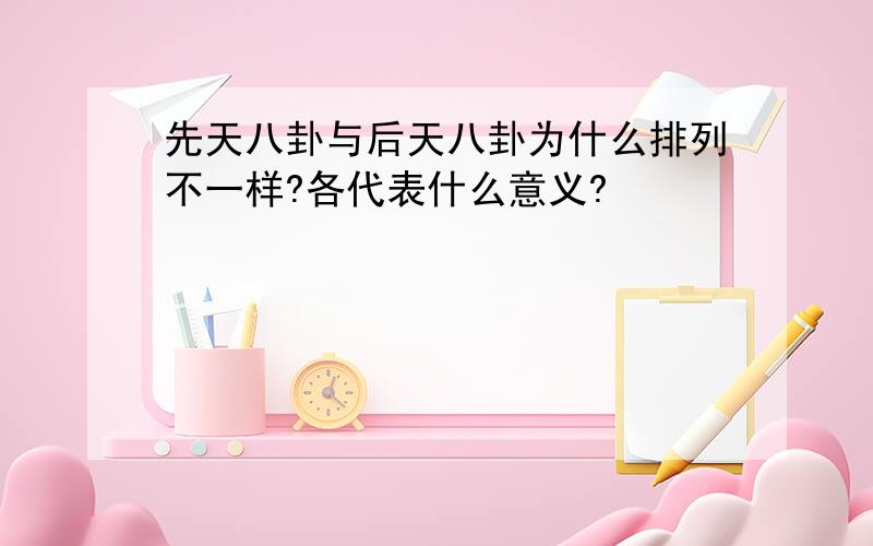 先天八卦与后天八卦为什么排列不一样?各代表什么意义?