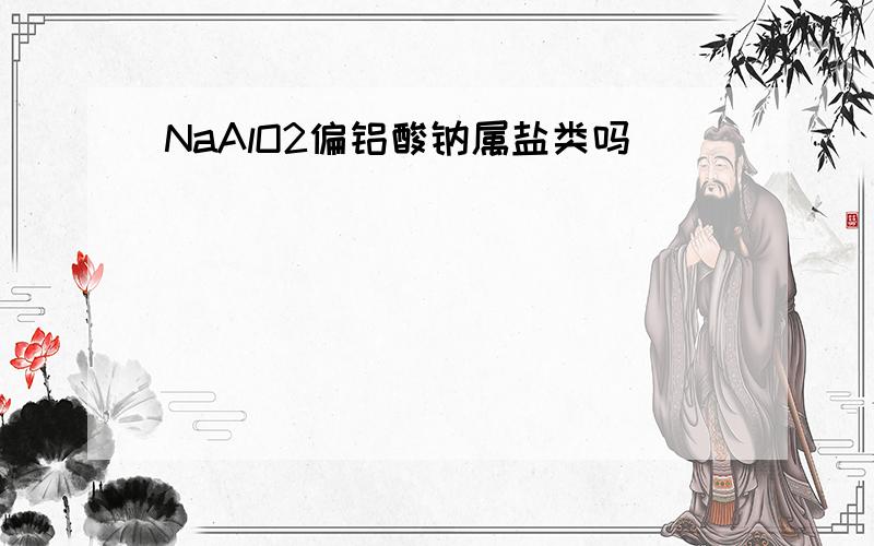 NaAlO2偏铝酸钠属盐类吗