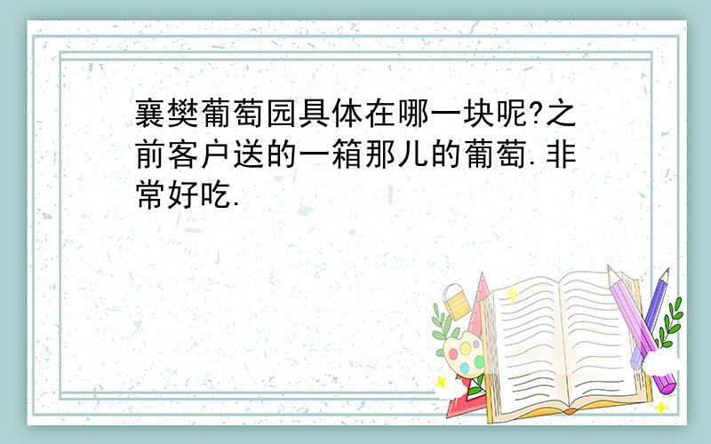 襄樊葡萄园具体在哪一块呢?之前客户送的一箱那儿的葡萄.非常好吃.