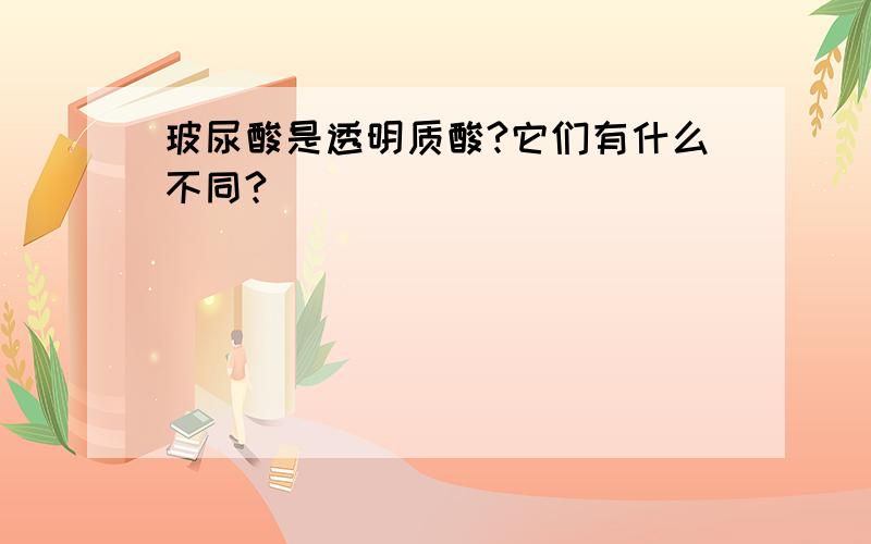 玻尿酸是透明质酸?它们有什么不同?