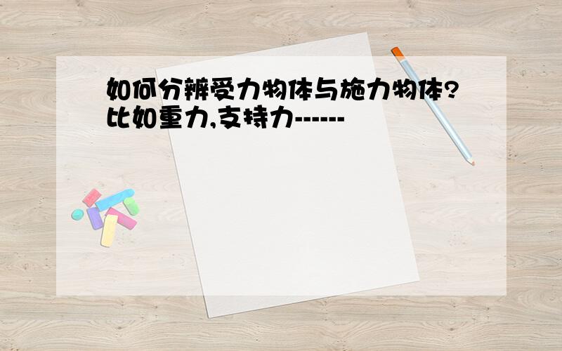 如何分辨受力物体与施力物体?比如重力,支持力------