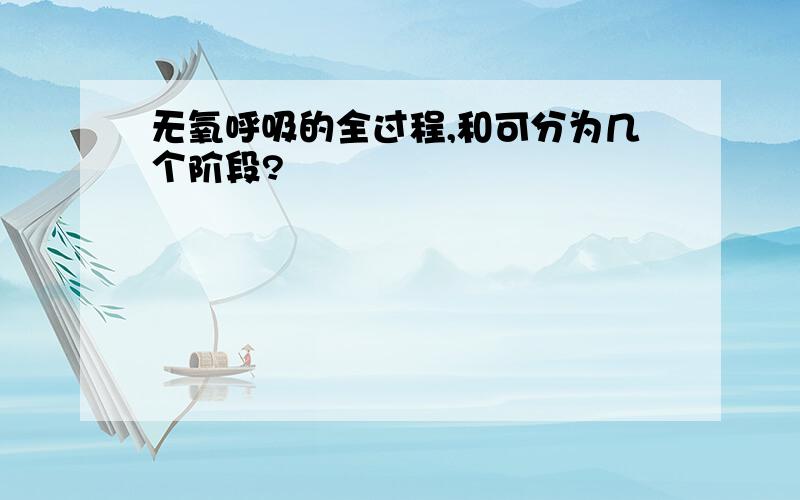 无氧呼吸的全过程,和可分为几个阶段?