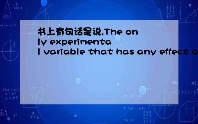 书上有句话是说,The only experimental variable that has any effect on the value of the equilibrium constant is temprature.可是高中学反应速率什么的时候不是压强、浓度都会有影响么,那这句话怎么解释?还有它是从