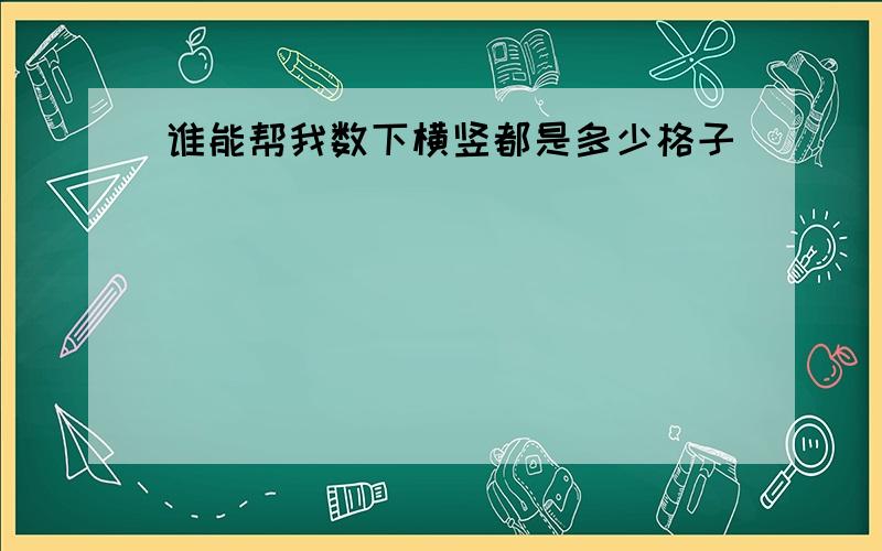 谁能帮我数下横竖都是多少格子