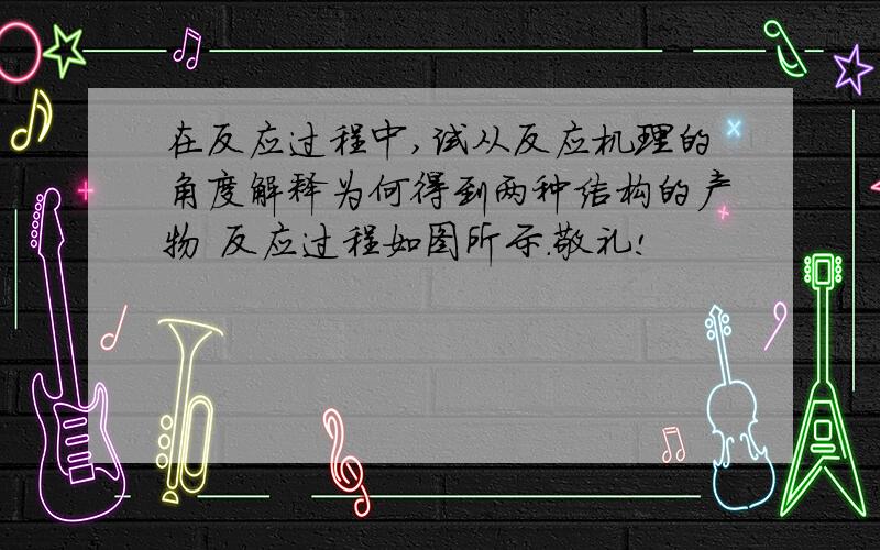 在反应过程中,试从反应机理的角度解释为何得到两种结构的产物 反应过程如图所示.敬礼!