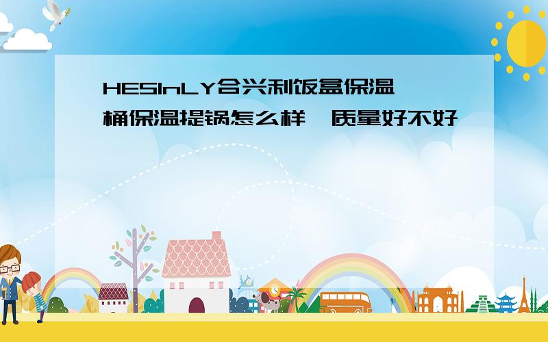 HESInLY合兴利饭盒保温桶保温提锅怎么样,质量好不好