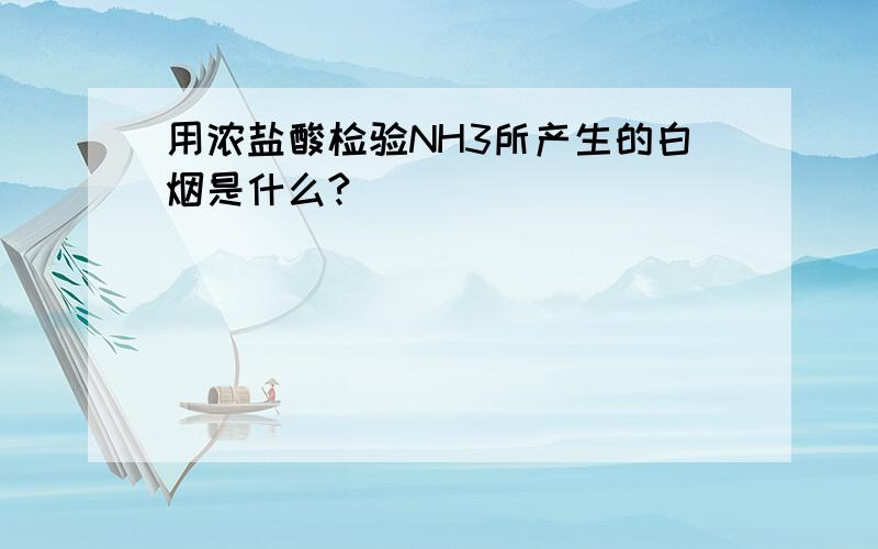 用浓盐酸检验NH3所产生的白烟是什么?