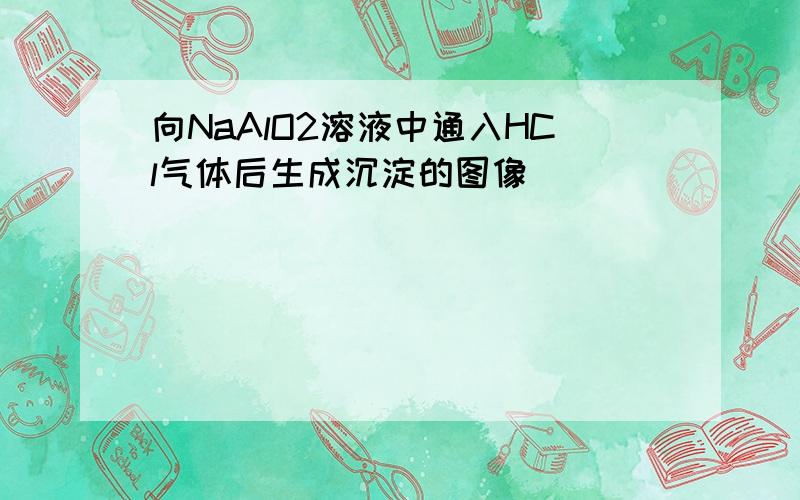 向NaAlO2溶液中通入HCl气体后生成沉淀的图像