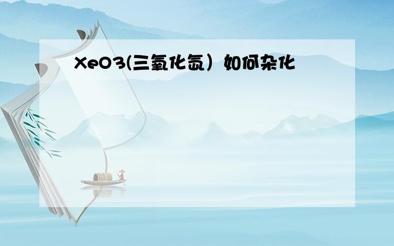 XeO3(三氧化氙）如何杂化