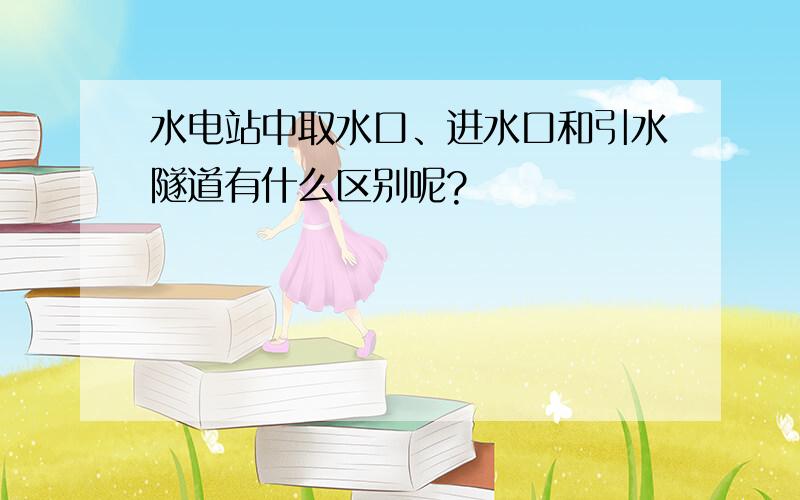 水电站中取水口、进水口和引水隧道有什么区别呢?