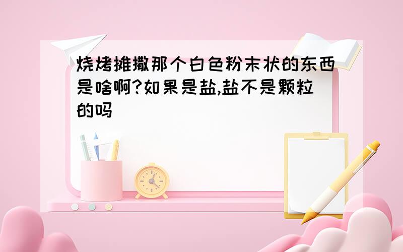 烧烤摊撒那个白色粉末状的东西是啥啊?如果是盐,盐不是颗粒的吗