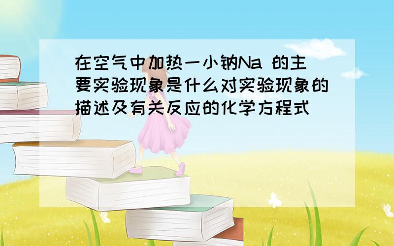 在空气中加热一小钠Na 的主要实验现象是什么对实验现象的描述及有关反应的化学方程式