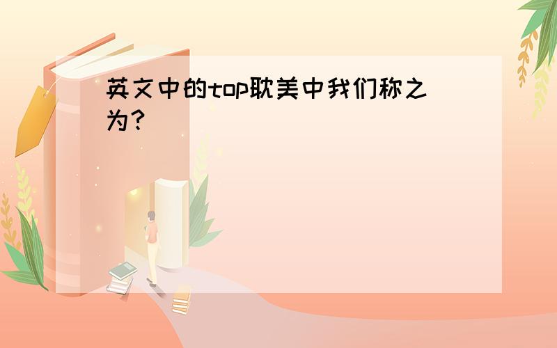 英文中的top耽美中我们称之为?