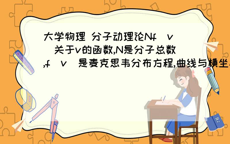 大学物理 分子动理论Nf(v)关于v的函数,N是分子总数,f(v)是麦克思韦分布方程,曲线与横坐标包围的面积是什么含义