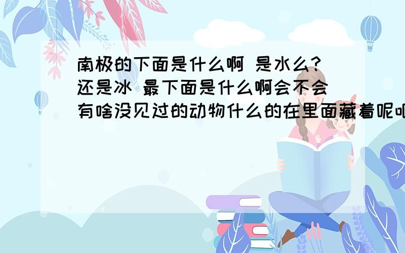 南极的下面是什么啊 是水么?还是冰 最下面是什么啊会不会有啥没见过的动物什么的在里面藏着呢吧