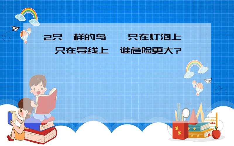 2只一样的鸟,一只在灯泡上,一只在导线上,谁危险更大?