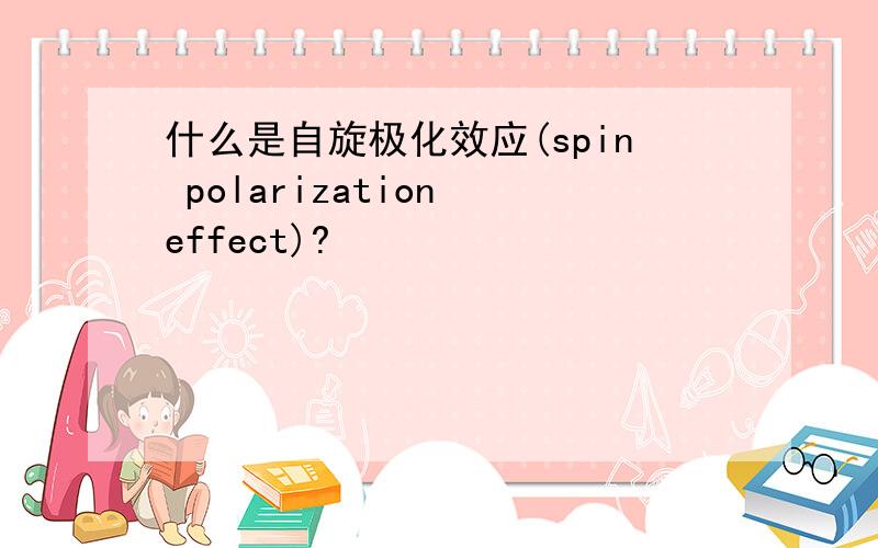 什么是自旋极化效应(spin polarization effect)?