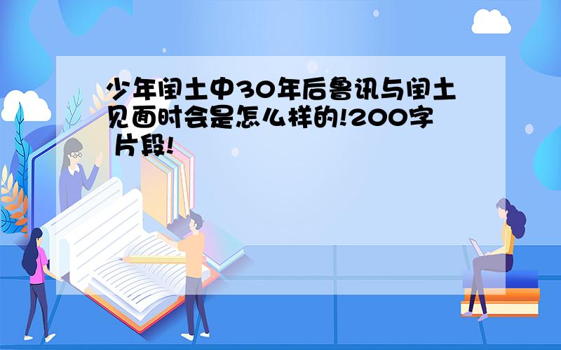 少年闰土中30年后鲁讯与闰土见面时会是怎么样的!200字 片段!