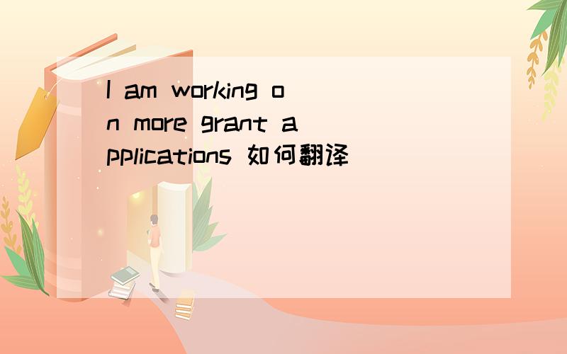 I am working on more grant applications 如何翻译