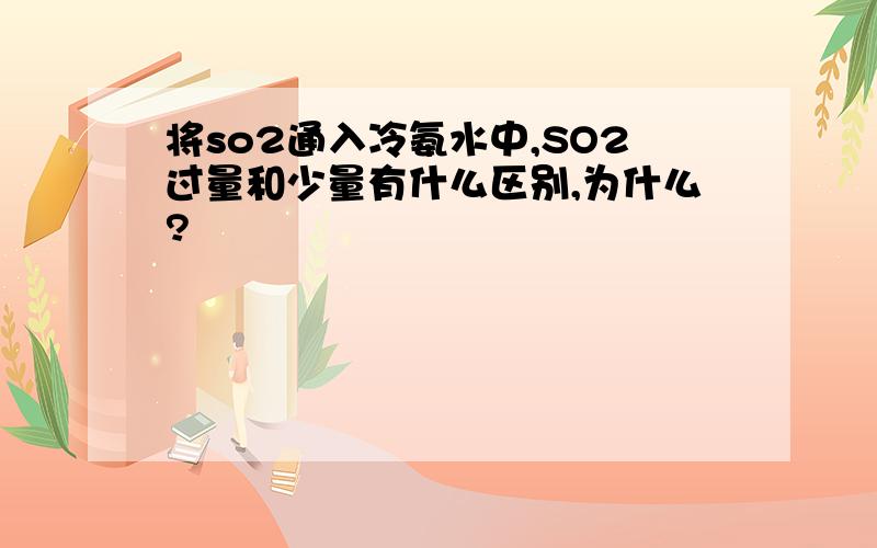 将so2通入冷氨水中,SO2过量和少量有什么区别,为什么?