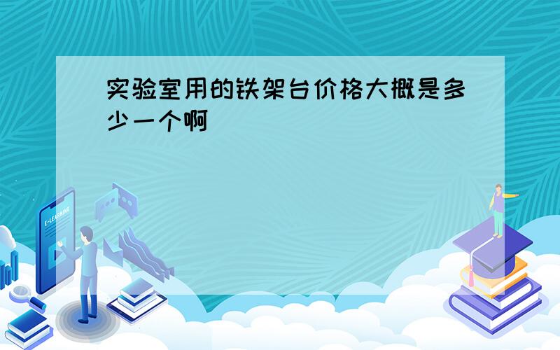 实验室用的铁架台价格大概是多少一个啊