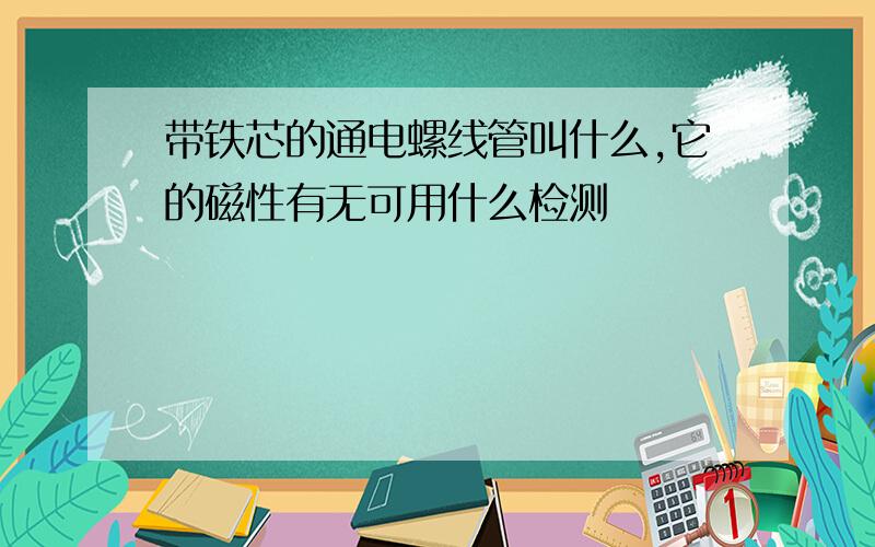 带铁芯的通电螺线管叫什么,它的磁性有无可用什么检测