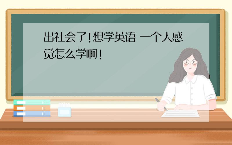 出社会了!想学英语 一个人感觉怎么学啊!