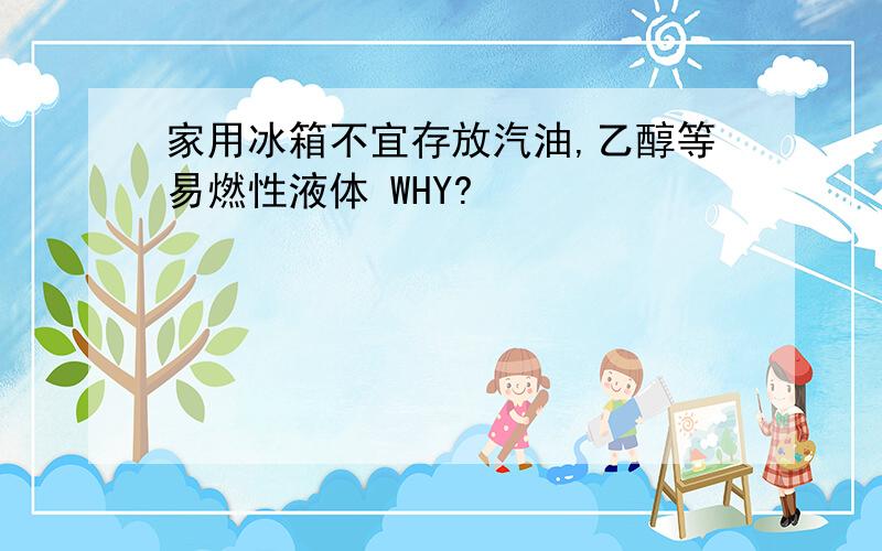 家用冰箱不宜存放汽油,乙醇等易燃性液体 WHY?