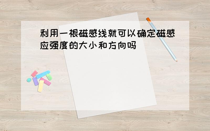 利用一根磁感线就可以确定磁感应强度的大小和方向吗