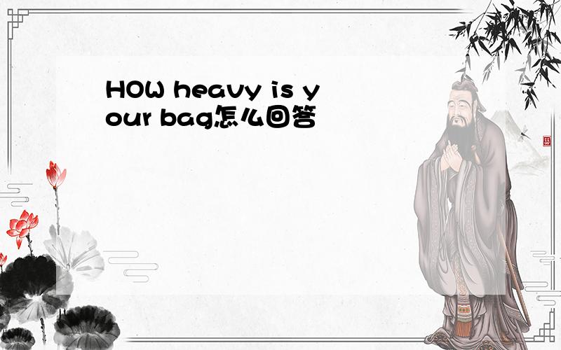 HOW heavy is your bag怎么回答