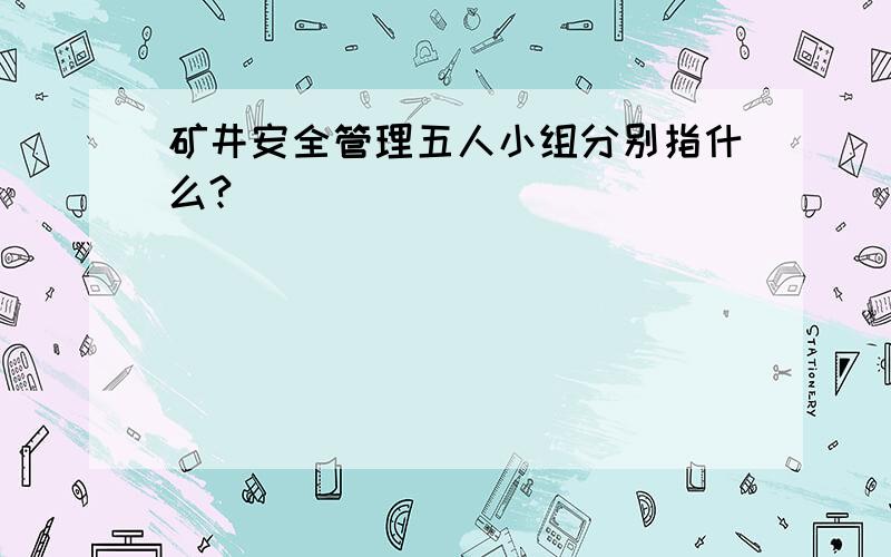 矿井安全管理五人小组分别指什么?